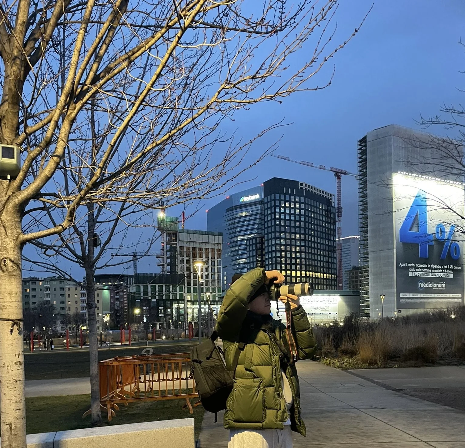 Nicola Zamponi mentre fotografa