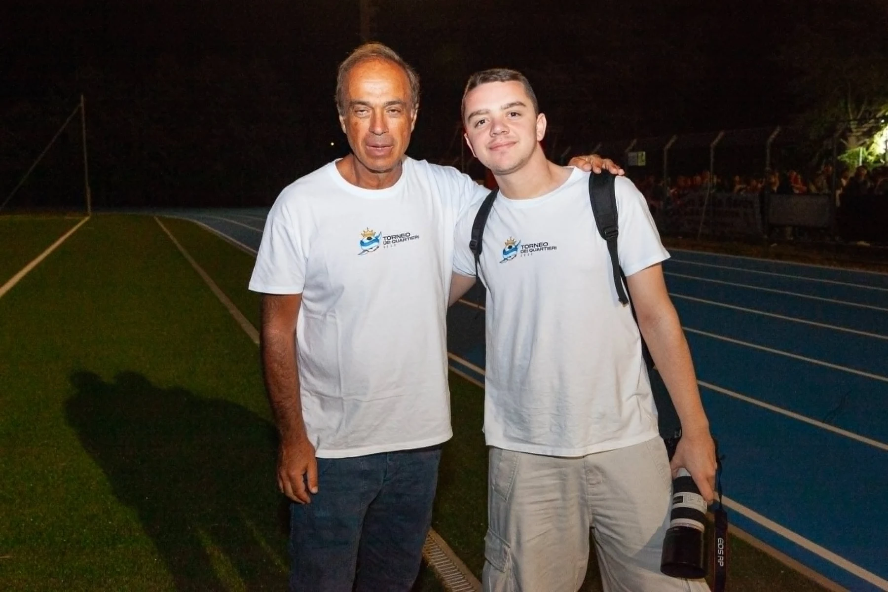 Nicola Zamponi con Maurizio Compagnoni al Torneo dei Quartieri