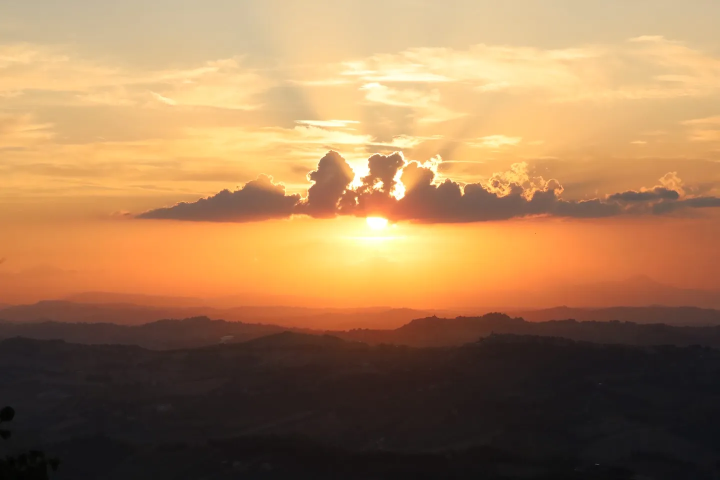 Paesaggio al tramonto